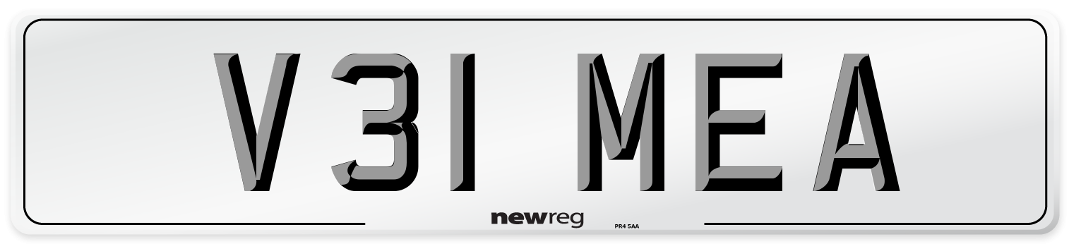 V31 MEA Number Plate from New Reg